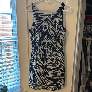Black and White Patterned Women's Dress